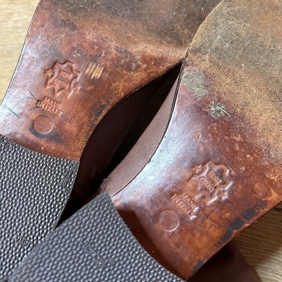 Twenty Two Made in Italy Brown Leather Boots Size 37.5/7.5 - Picture 4 of 9